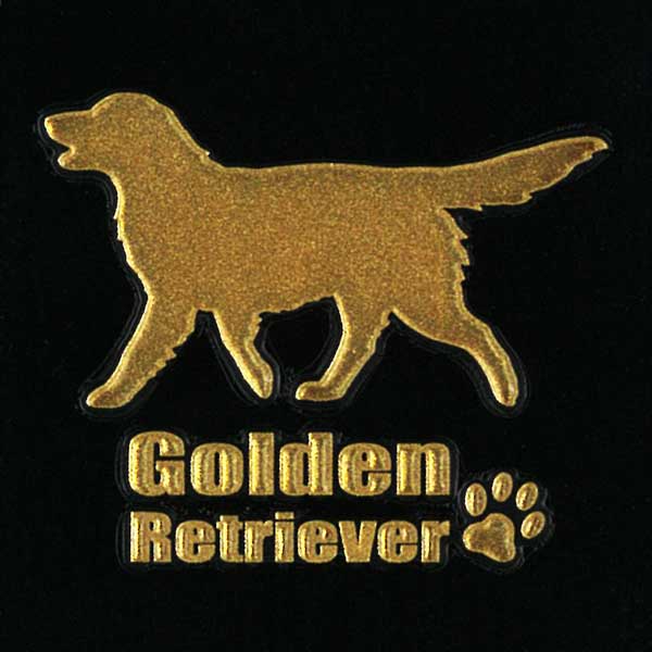 楽天市場】犬 蒔絵シール 【Love dog ゴールデンレトリバー(お座り)黒