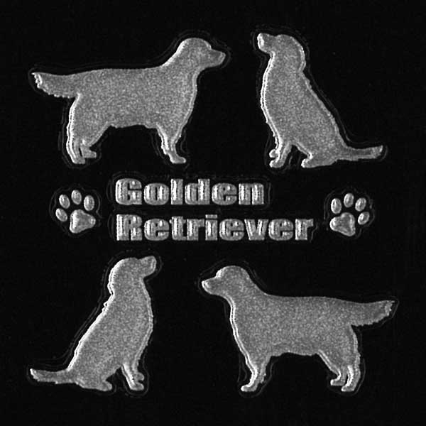 楽天市場】犬 蒔絵シール 【Love dog ゴールデンレトリバー(お座り)黒