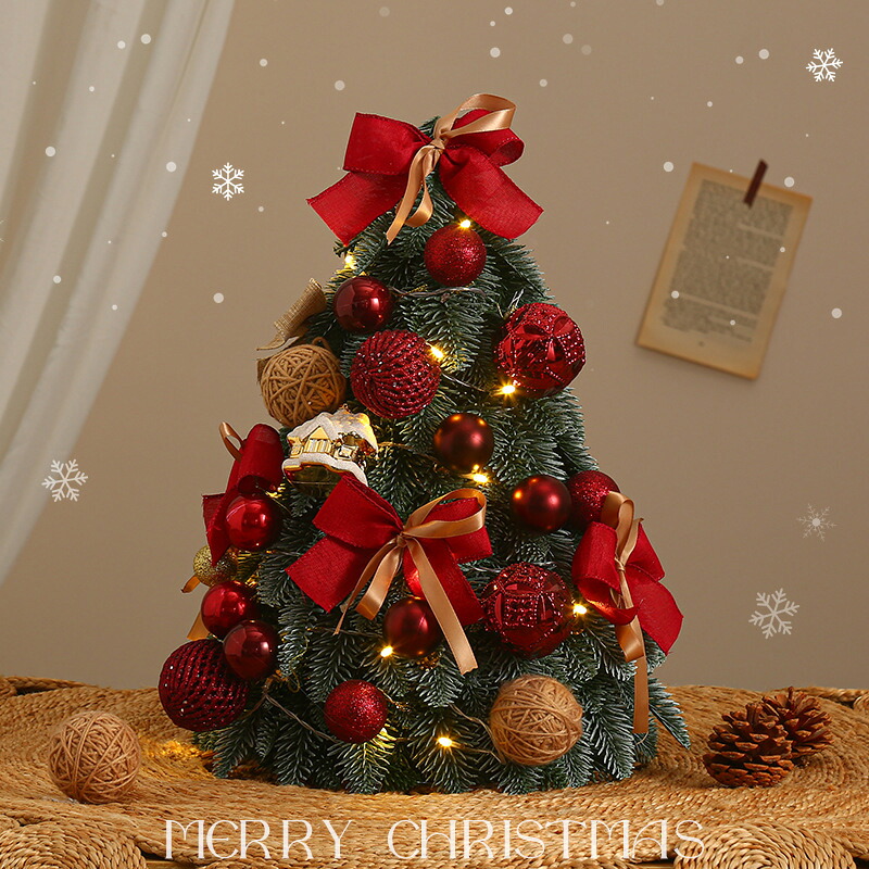 【新品発売期間限定特価】DreamPet 新作 ノーブルファー クリスマスツリー 装飾 ins 小衆 家庭用 卓上 クリスマス 装飾品 小型 オブジェ｜ドリームペット