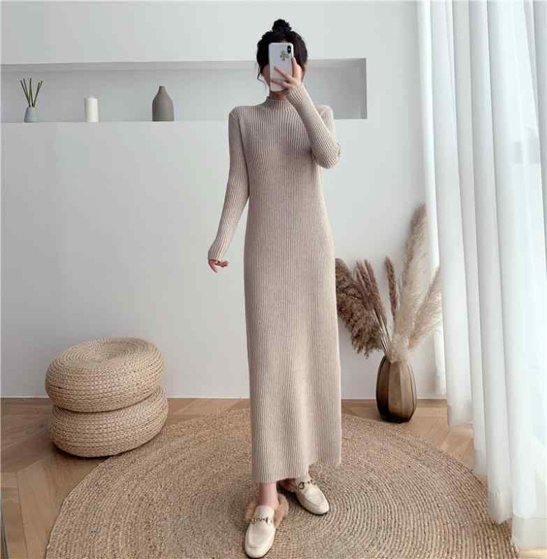 科目 レディース  タートルネックスウェーター オシャレ ロング 秋冬 服 二分の一 コーデ 成年者カワイイ 流行り物 御召しもの 編み物 エクストラ スコート 韓国表現スタイル カワイイ  朦々たる 分かりやすい 馬鹿でかい大きさ