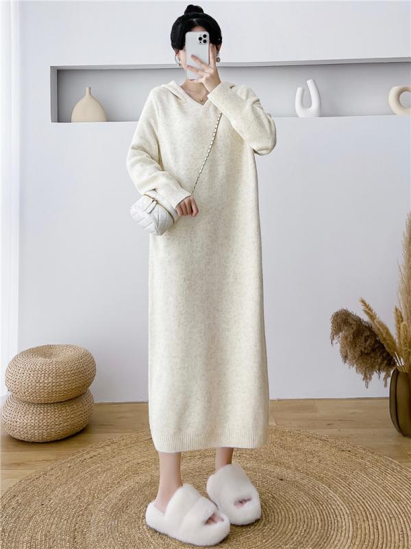【新品発売期間限定特価】コーデ アイテム セーター ニット カワイイ 大きいサイズ ゆったり 大人カワイイ コート シンプル ボトム ファッション オシャレ ロング フード付き 服 スカート 秋冬 ドレス レディース｜ドリームペット