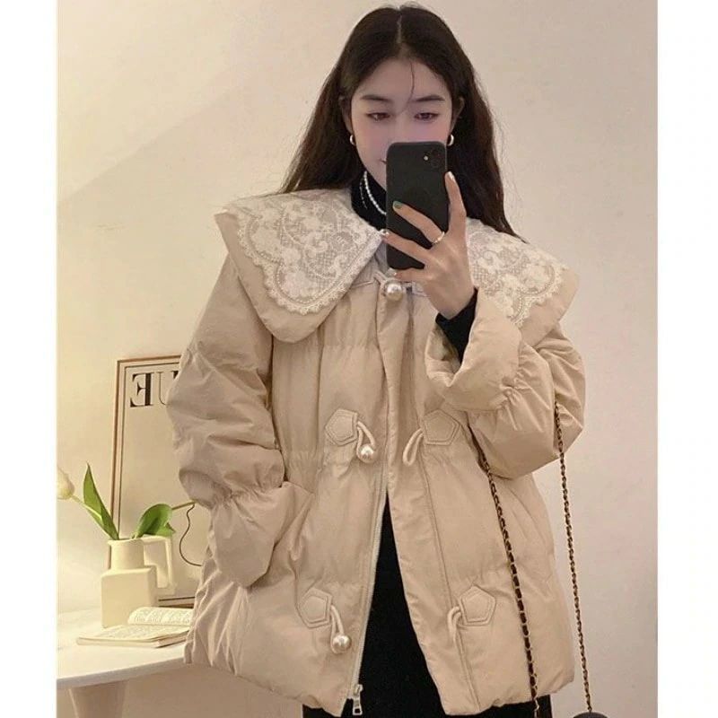朦々たる保温ジャケッ 秋冬アウター レディース服 冬アウター 上衣 ー 百掛け 冬アウター 綿の服です好いたらしい 中綿厚地の外套 ムートンファッション秋 秋冬流行り物