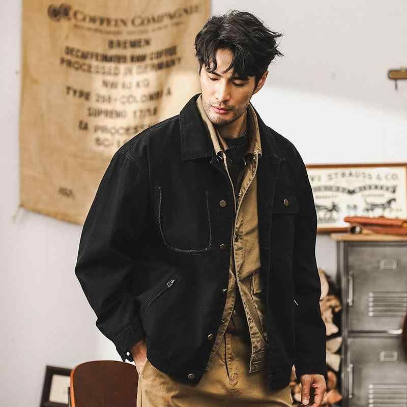 【新品発売期間限定特価】ファッション モテ 服 春夏 かっこいい レトロ 春 秋冬 タフ オシャレ 秋 アメリカン 紳士服 韓国 メンズ 男性用 ハンティングジャケット メンズ 秋 ジャケット ジャケット ブラックワーク シンプル|ドリームペット