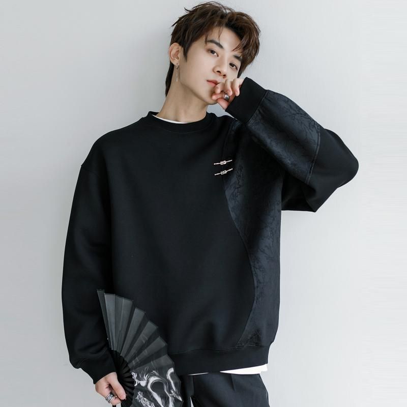 ティーシャツ メンズ 編み目 冬 新 かっこいい 韓国 秋 服 オシャレ 流行り物 春夏 中華風 成人男性服 モテ 心地好い トレーナー メンズ 長袖 秋 成人男性用