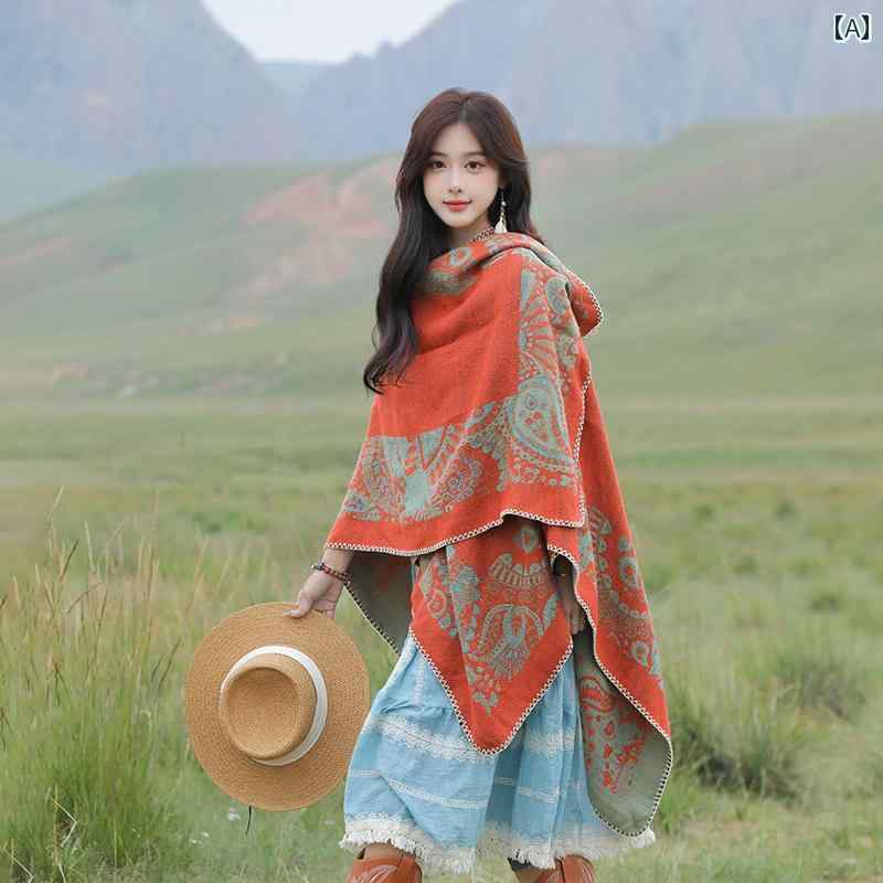 Kealopiko　パレオ　リメイク　 オレンジ ポンチョ ストール Kealopiko パレオ リメイク オレンジ ポンチョ ストール 楽天