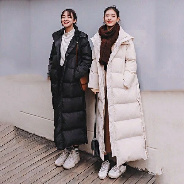 【新品発売期間限定特価】韓国 ロング ホワイト【サイズ有S/M/L/XL】 レディース コート ブラック 暖かい 中綿コート おしゃれ 厚手 秋冬 フード付き 撥水 ジャケット アウター 防寒｜ドリームペット
