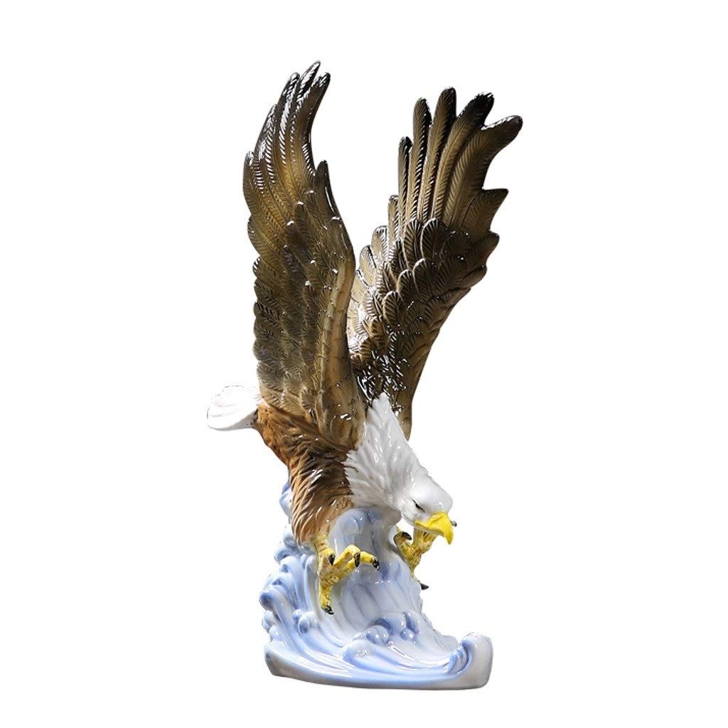 装飾品 イーグルセラミックス風水インテリア置物像新築祝いギフトホームデコレーション 立像 (Color : B)