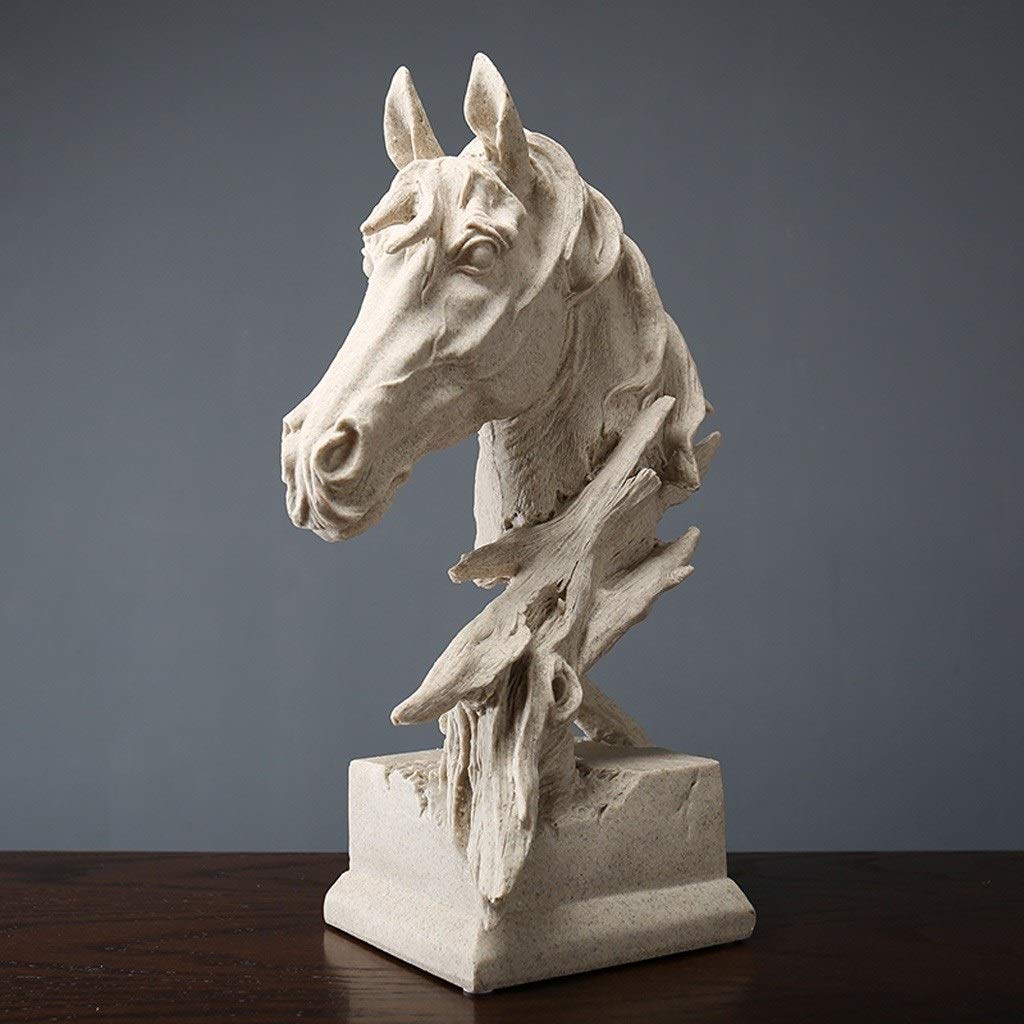 装飾品 現代の馬の頭飾り馬の彫像アートワークデスクデコレーション 立像
