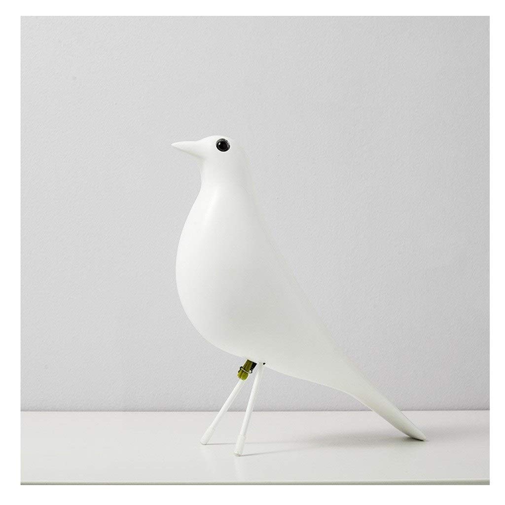 装飾品 鳥の装飾置物シミュレーションかわいい鳥の飾り、動物の置物ホームデコレーション家具デスク表示 立像 (Color : F)