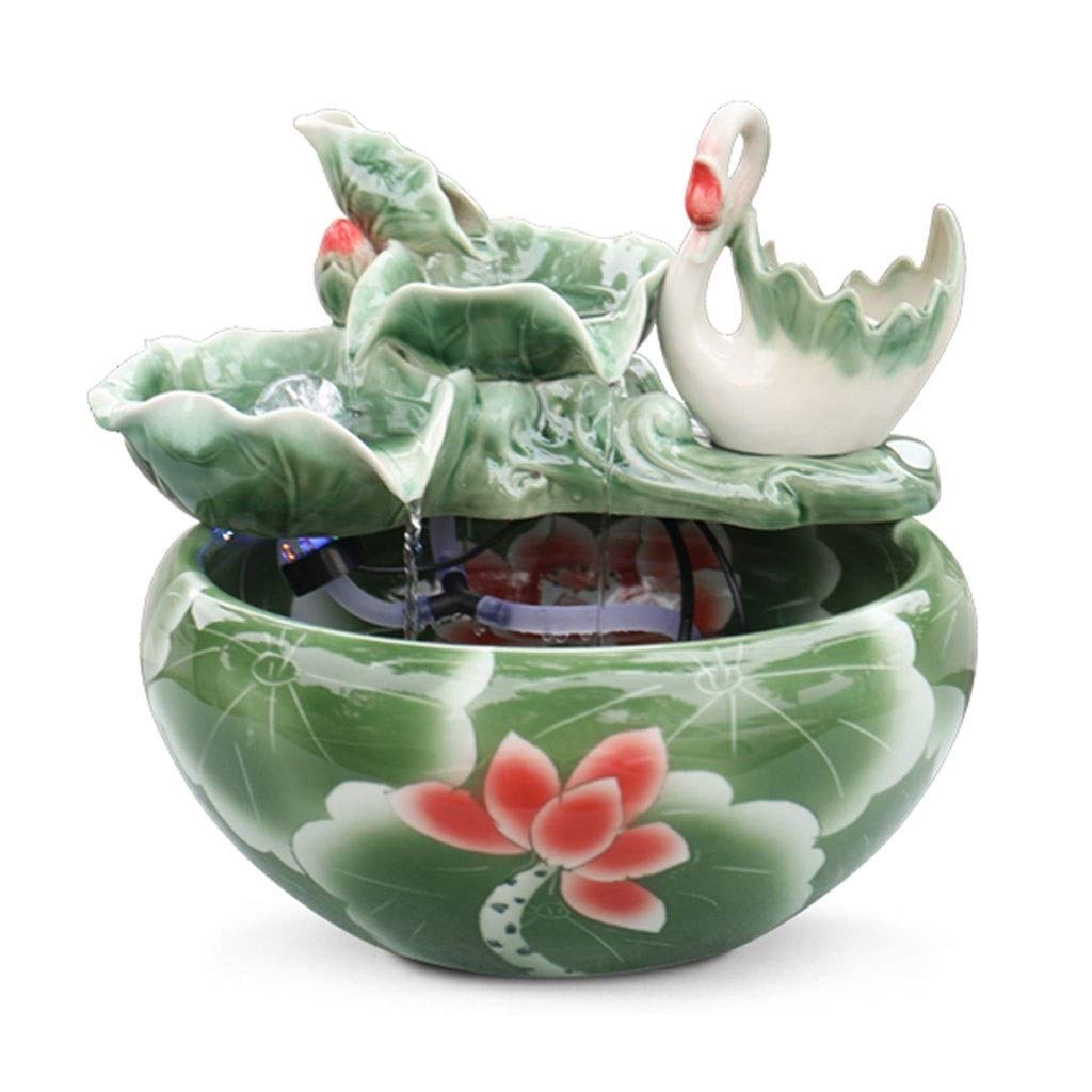 【新品発売期間限定特価】屋内テーブルの滝 セラミック循環滝の噴水、水槽ホームオフィス装飾デスクの泉パーフェクトなギフト 室内装飾噴水 (Size : L)|ドリームペット