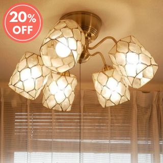 アンバーガラス５灯シーリングライト　日本製 imgrc0073984442.jpg