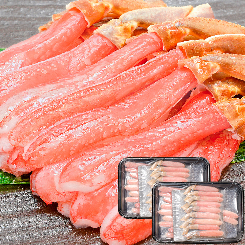 送料無料 かにしゃぶ 刺身 生食用 ズワイガニ ポーション 3L 冷凍総重量 1kg 500g ×2パック 生ズワイガニむき身ポーションは食べ応え抜群 ズワイがに かに カニ 蟹 築地市場 豊洲市場 ギフト 贈答用 お歳暮 おせち 単品おせち
