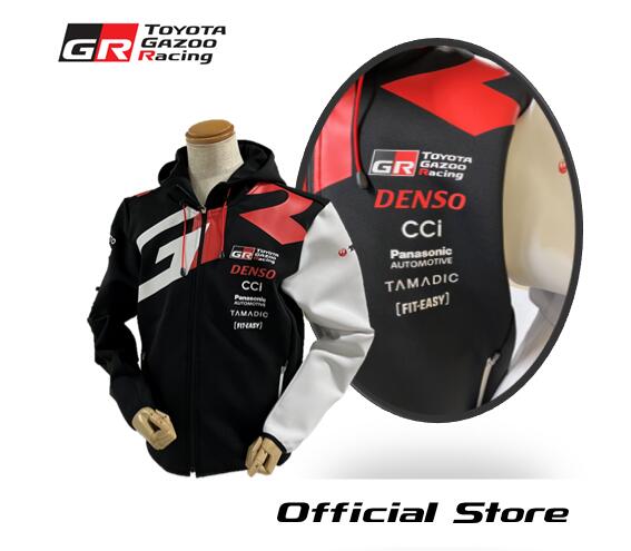 TOYOTA GR パーカー XL ブラック/レッド　GAZOOレーシング トヨタ 2025 TOYOTA GAZOO Racing WRC チーム フーディー トヨタガズー