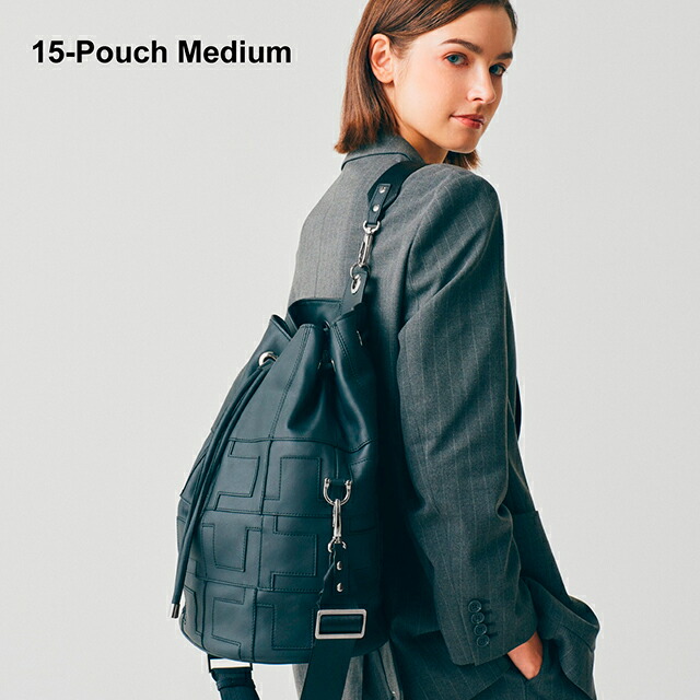 Tsugi-Craft by TOYOTA UPCYCLE 15-Pouch Medium|ポーチ バッグ 大きめ メンズ レディース 黒 本革 レザー ショルダーバッグ 斜め掛け 斜めがけ 軽量 耐久 革 大容量 高級 日本製 旅行 ビジネス 誕生日 就職 ショルダーストラップ 母の日 父の日 お祝い ギフト|【公式】TOYOTA UPCYCLE