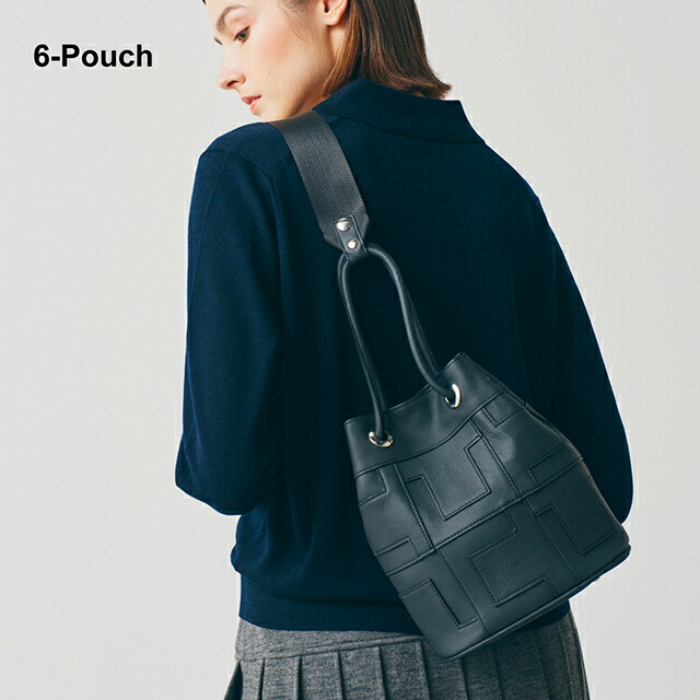 Tsugi-Craft by TOYOTA UPCYCLE 6-Pouch|ポーチ バッグ 小さめ メンズ レディース 黒 本革 レザー ショルダーバッグ 斜め掛け 斜めがけ 軽量 耐久 革 高級 日本製 旅行 日常 誕生日 ショルダーストラップ 母の日 父の日 お祝い ギフト|【公式】TOYOTA UPCYCLE