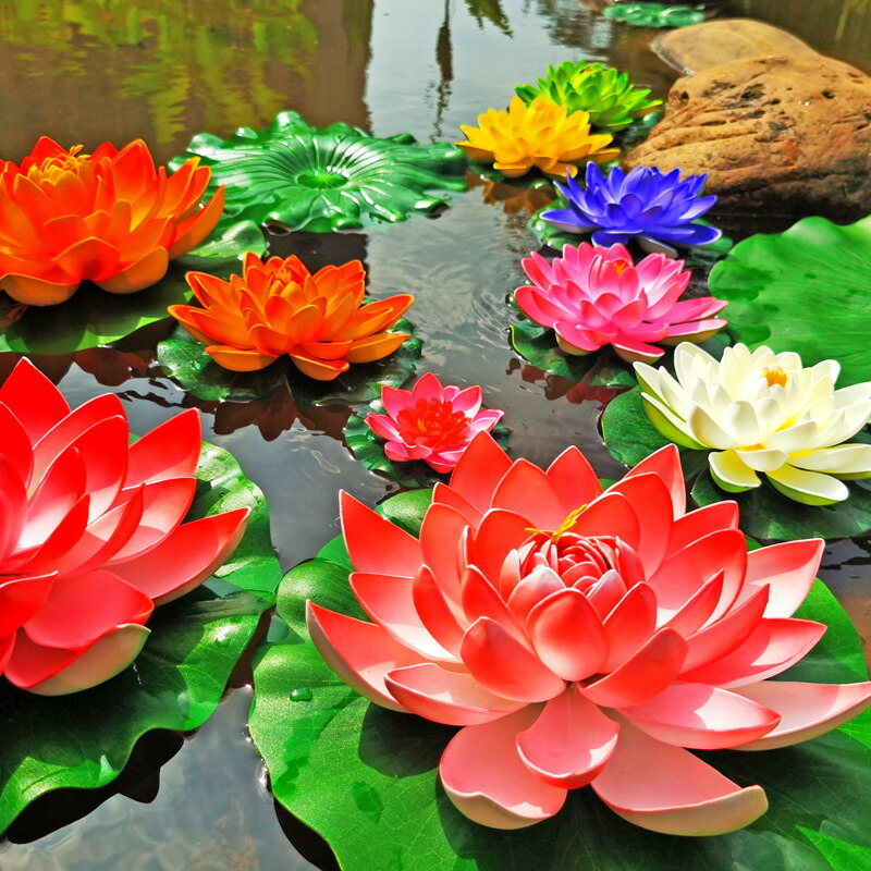 実際的造花 蓮の花・蓮の葉仕かける 睡蓮風 フェイクフラワー 水辺かざり付ける用 EVA質問用紙製 軽さ 耐水 一こま小道具 社交ダンス用 監督用 池 飾り付け 人工蓮 海洋博物館 ビオトープ 庭園飾り付け 和風かざり付ける 活動写真映画化 見せびらかす 出来事 装花 夏監督 室内装飾 オブジェ 人工観葉植物-造花・人工観葉植物-花・ガーデン・DIY