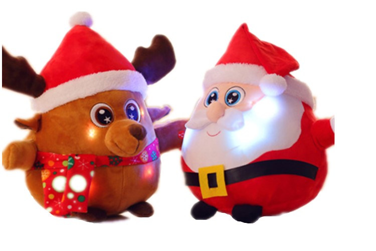 楽天市場 サンタクロース ぬいぐるみクリスマスに可愛いサンタさんを おもちゃ Led トイらんど