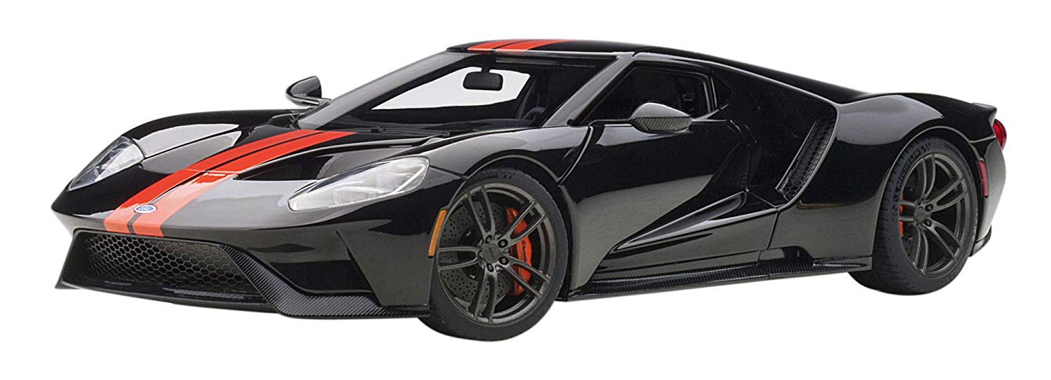 AUTOart 1/18 ジェラルド・r・フォード GT 2017 黒いこと/オレンジ色・縞模様 オート美術