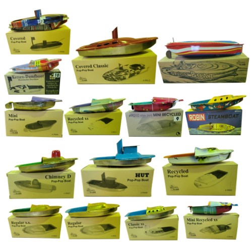 楽天市場】ブリキ製 ポンポンボート (蒸気船) 流線デザイン 船底