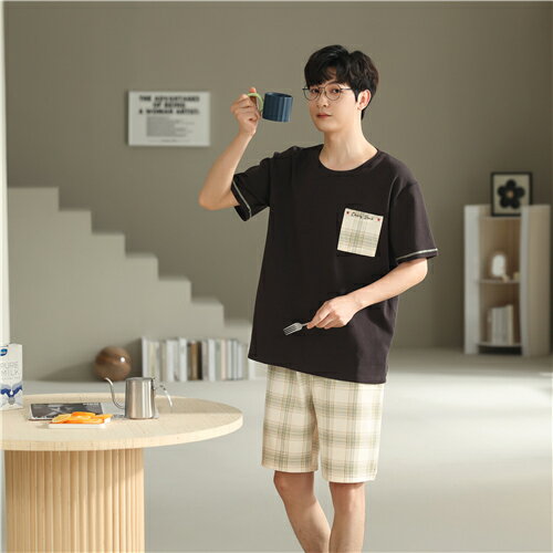 パジャマ メンズ 半袖 綿100 セットアップ 春秋 夏用 ルームウェア 上下 セット 紳士 おしゃれ 秋冬 大きいサイズ かっこいい プレゼント 父の日 男性用 部屋着 人気 寝返りしやすい お洒落 肌触りがいい 通気性 が良い 送料無料 ブラウン 最大61 オフ