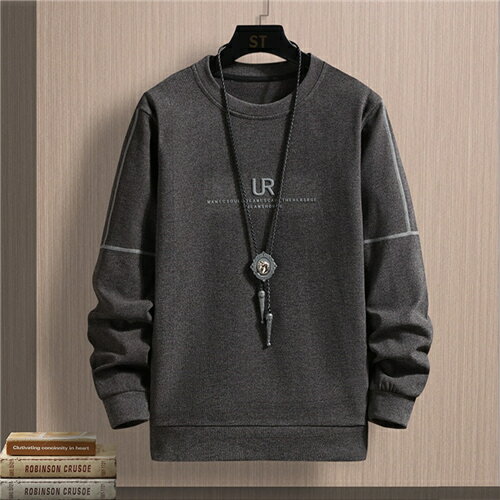 メンズ トレーナー おしゃれ 春秋 長袖 Tシャツ プルオーバー ブランド トップス 大きい サイズ 人気 ロングtシャツ 冬 韓国風 カジュアル メンズファッション オシャレ プレゼント 当店一番人気