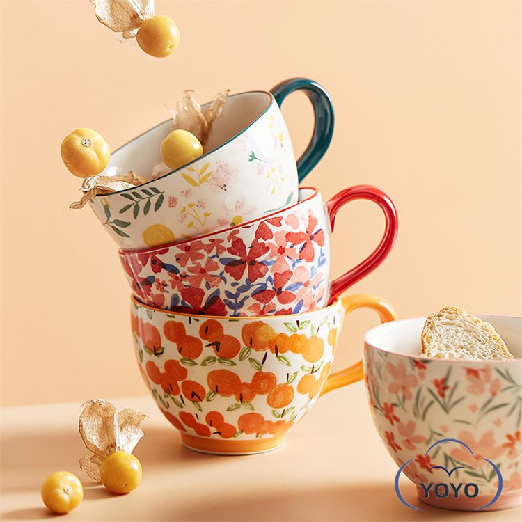 お茶用品 コップ マグカップ ティーカップ コーヒーカップ 立体牡丹 花柄 Amazon.co.jp: マグカップ カップ 陶器 大きい ティーカップ