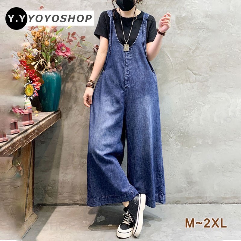 【M~2XL】大人カジュアル デニムサロペット サロペットパンツ サロペットデニムサロペットデニム特集