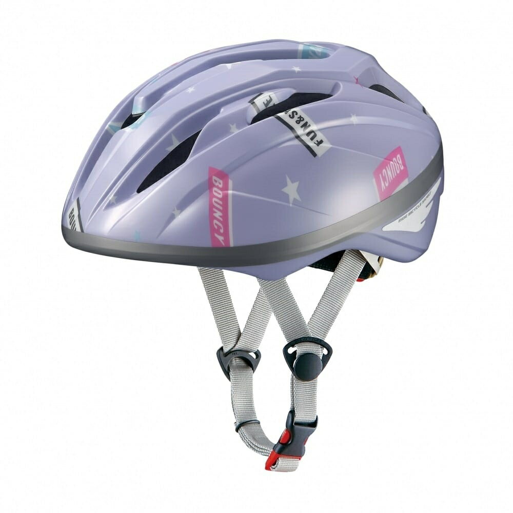 児童用ヘルメット スターリー ポップスター パープル （54～56cm）アジャスターバンド付き 子供用ヘルメット SG規格認証 バイク 自転車 7歳 8歳 9歳