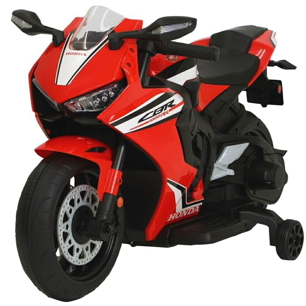 電動乗用バイク ホンダCBR1000RR 全長約90cm レッド 赤 LEDヘッドライト 迫力のサウンド機能 ミニバイク 3歳 4歳 子供用 ミズタニ