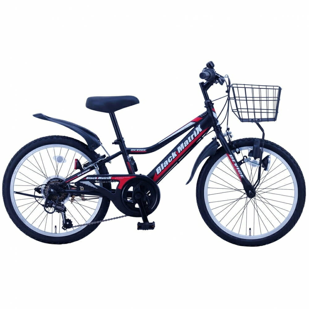 「3/1-6 限定先着 トップバナーにて最大2000円クーポン配布中」20インチ 身長115〜130cm 子供用自転車 ブラック マトリックス（ブラック／レッド）6段変速 LEDダイナモライト 男の子 かっこいい トイザらス限定画像