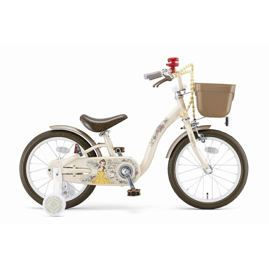 「7/1〜6限定先着で最大2000円OFFクーポン」16インチ 身長92〜122cm 子供用自転車 ディズニー 美女と野獣 ベルS 補助輪付き自転車 女の子 かわいい画像