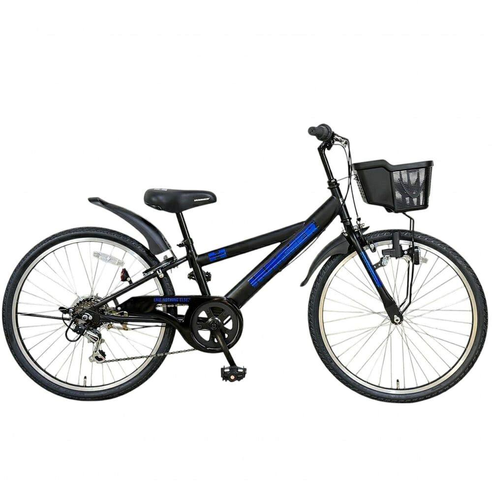 24インチ 身長130cm～ 子供用自転車 ハマージュニア CTB246F-TZ（ブラック）6段変速 LEDダイナモライト 男の子 かっこいい トイザらス限定 7歳 8歳 9歳