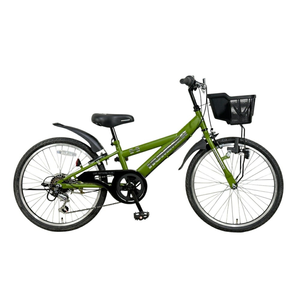 22インチ 身長125cm～ 子供用自転車 ハマージュニア CTB226F-TZ（グリーン）6段変速 LEDダイナモライト 男の子 かっこいい トイザらス限定 7歳 8歳 9歳