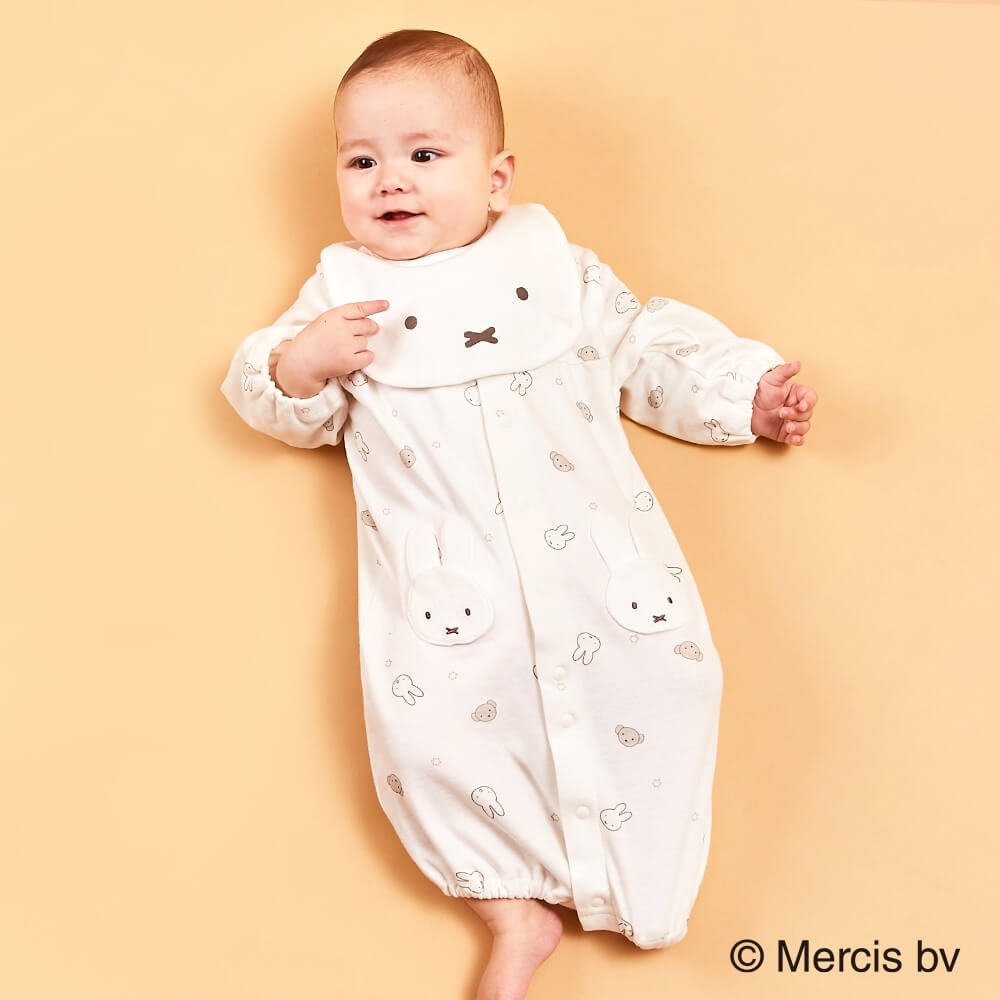 ベビーザらス限定　miffy　ミッフィー　スタイ付き　新生児2WAYドレス　(50-70cm)
