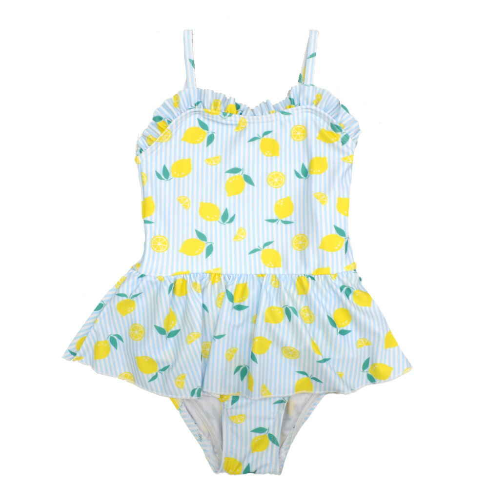 楽天市場 ベビーザらス限定 Sophitica ワンピース水着 レモン柄 サックス 80cm トイザらス ベビーザらス