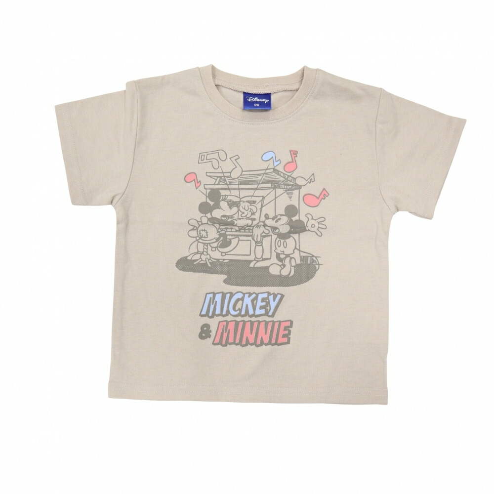 楽天市場 ベビーザらス限定 ディズニー ミッキー ミニー 半袖tシャツ ベージュ 90cm トイザらス ベビーザらス