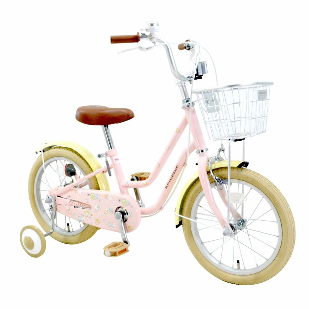 16インチ 身長95〜113cm 子供用自転車 すみっコぐらし（ピンク）補助輪 