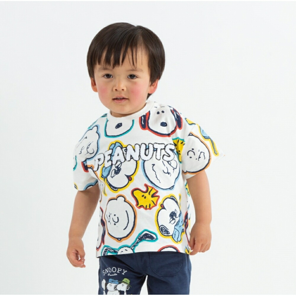 楽天市場】SNOOPY スヌーピー 半袖Tシャツ フェイス総柄(ホワイト×90cm) ベビーザらス限定 : トイザらス・ベビーザらス