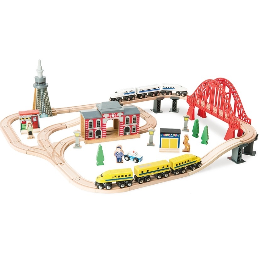 楽天市場 トイザらス限定 イマジナリウム 木製n700系新幹線 923形ドクターイエロートレインセット クリアランス トイザらス ベビーザらス