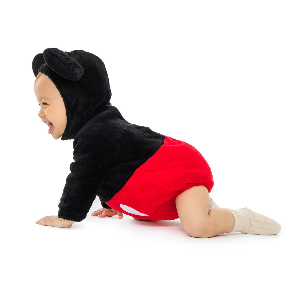 楽天市場 ベビーザらス限定 ディズニー 長袖なりきりたまごオール ミッキー ブラック 70 80cm トイザらス ベビーザらス