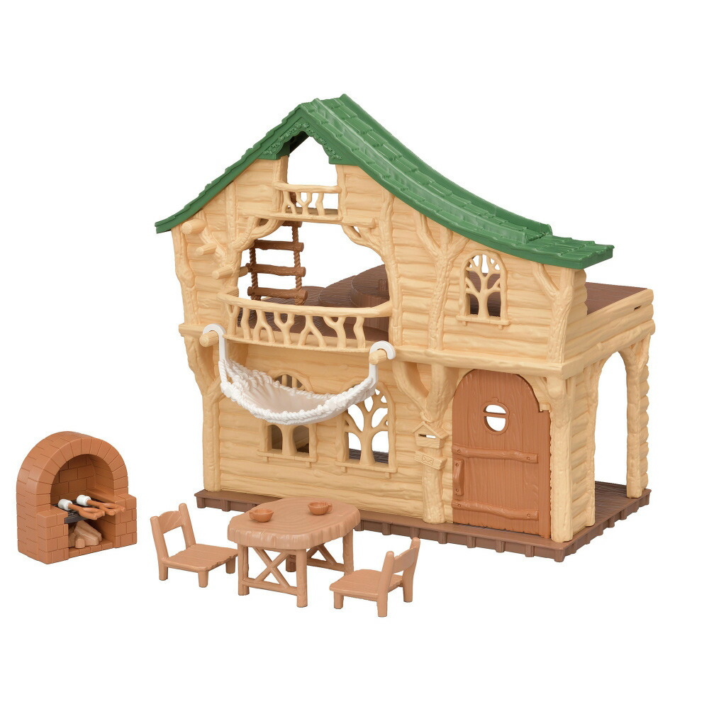 sylvanian families treehouse and log cabin