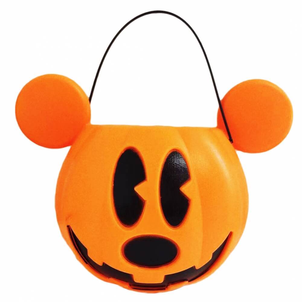 ハロウィン 交換無料 直営店に限定 トイザらスオリジナル ディズニー 19cm カボチャバケツ ミッキーオレンジ