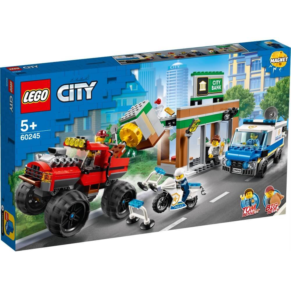 lego police truck and trailer