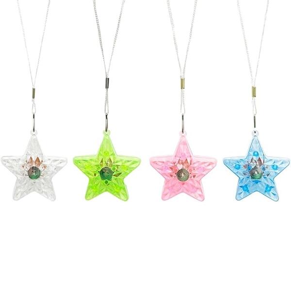 楽天市場】〔光る玩具〕光る星型ペンダント ダイヤカット 36入【返品