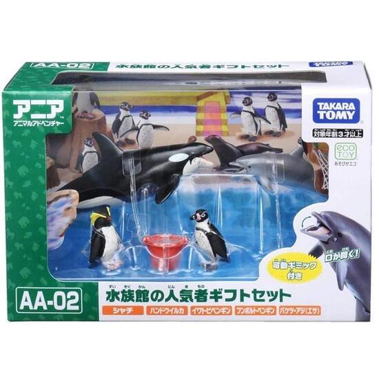 楽天市場 アニア フィギュア タカラトミー アニア 02 水族館の人気者ギフトセット ペンギン シャチ イルカ トイトイ おもちゃ 景品 雑貨店