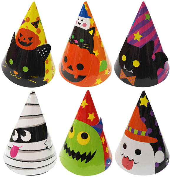 楽天市場 ハロウィン 帽子 パーティーハット ハロウィン6pcs Set おもちゃ グッズ ハロウィングッズ 飾り インテリア 飾り付け かわいい ホラー パーティーグッズ イベント かぼちゃ ジャック オー ランタン 簡単 紙の帽子 セット トイトイ おもちゃ