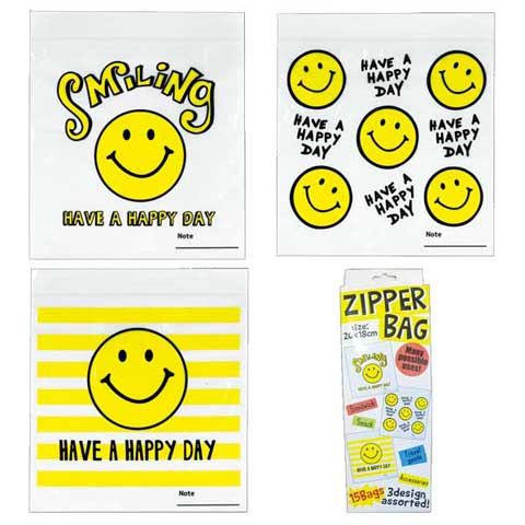 楽天市場 保存袋 メール便可 オクタニ Zipper Bag Smile Asst スマイル トイトイ おもちゃ 景品 雑貨店