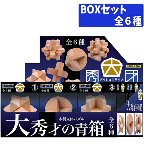 立体パズル×6 (セット売りです) Rocks Motion 木製立体パズル 6個セット ケース入り Wood Puzzle