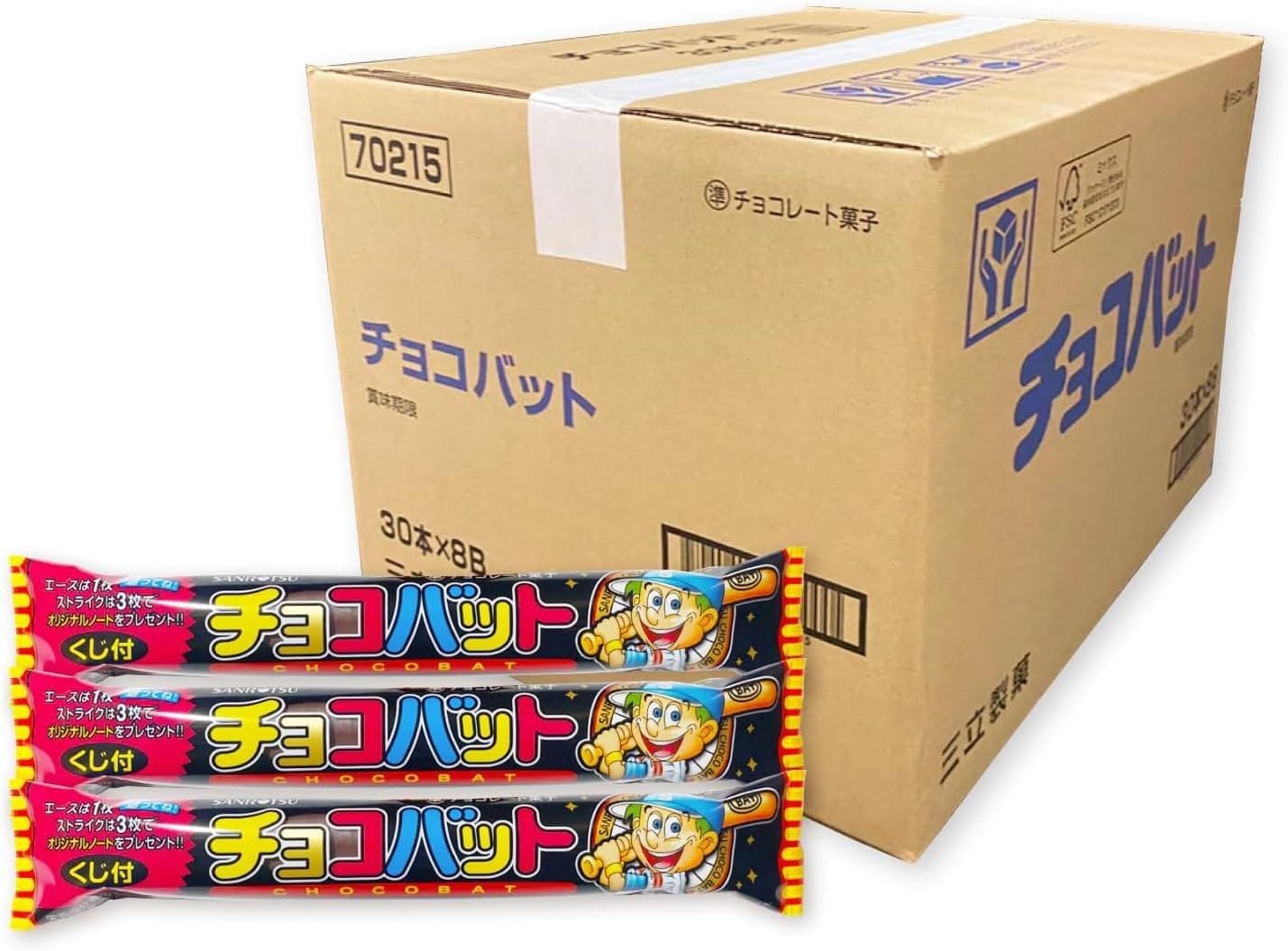 三立製菓 チョコバットエース 240本セットケース販売