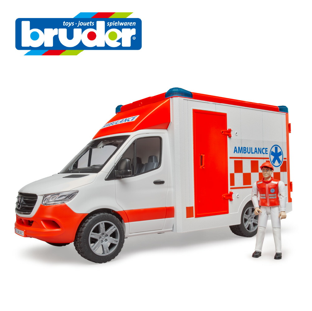 たつや様 リクエスト3点 ベンツ、救急車、ブルドーザ 楽天市場】♪【安心の正規品】 ブルーダー MB 救急車 （フィギュア付き